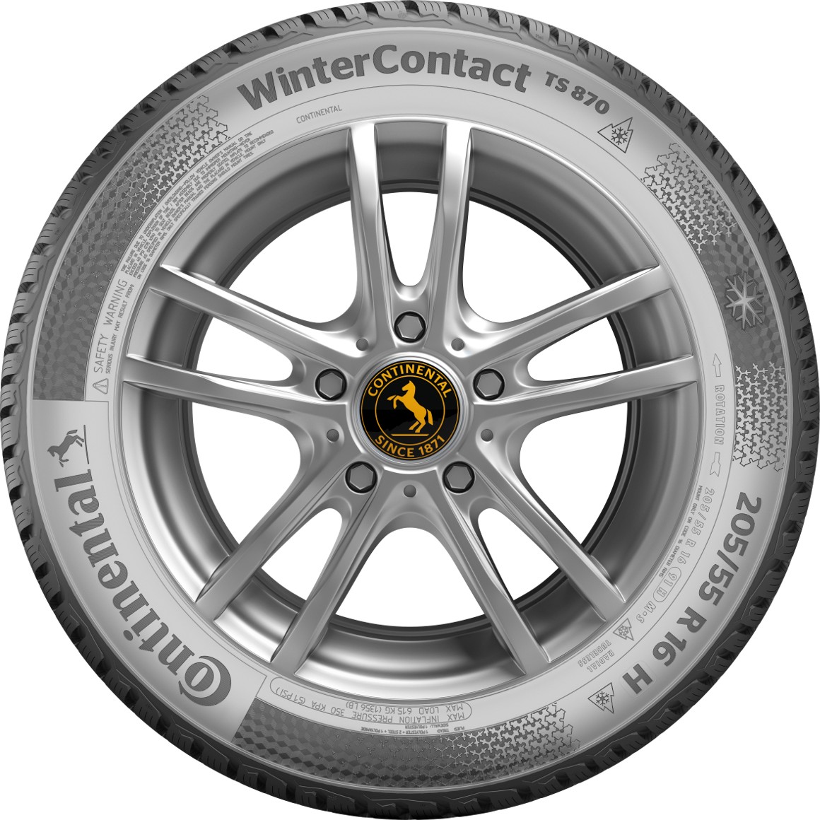 Continental WinterContact TS 870 - widok na bok opony