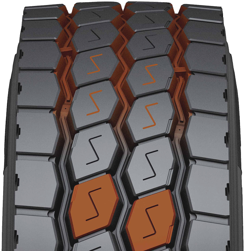 Hankook Smart Work AM11 - zygzakowate rowki trakcyjne i zoptymalizowane wielokątne lamele.