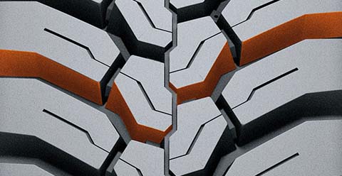 Hankook Smart Work DM09 - Poprzeczne asymetryczne rowki.