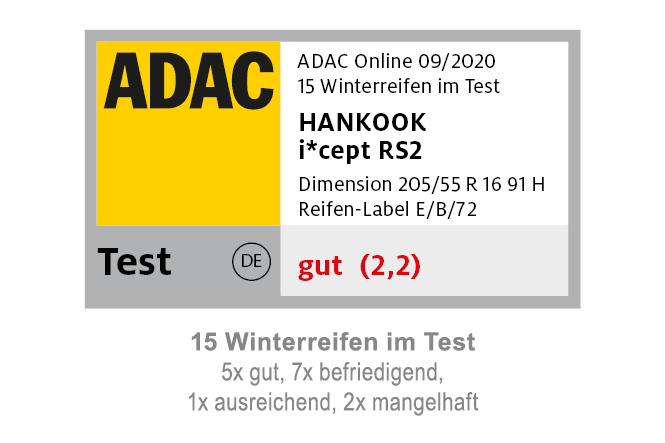 Hankook winter i*cept RS2 W452 - test ADAC