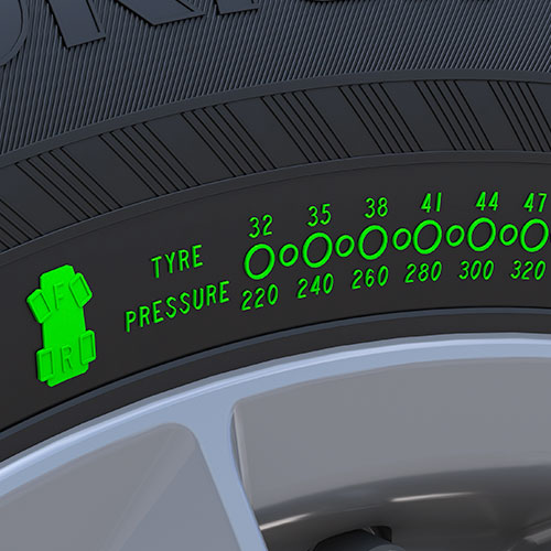 Nokian WR SUV 4 - Miejsce informacyjne na bocznej ścianie.