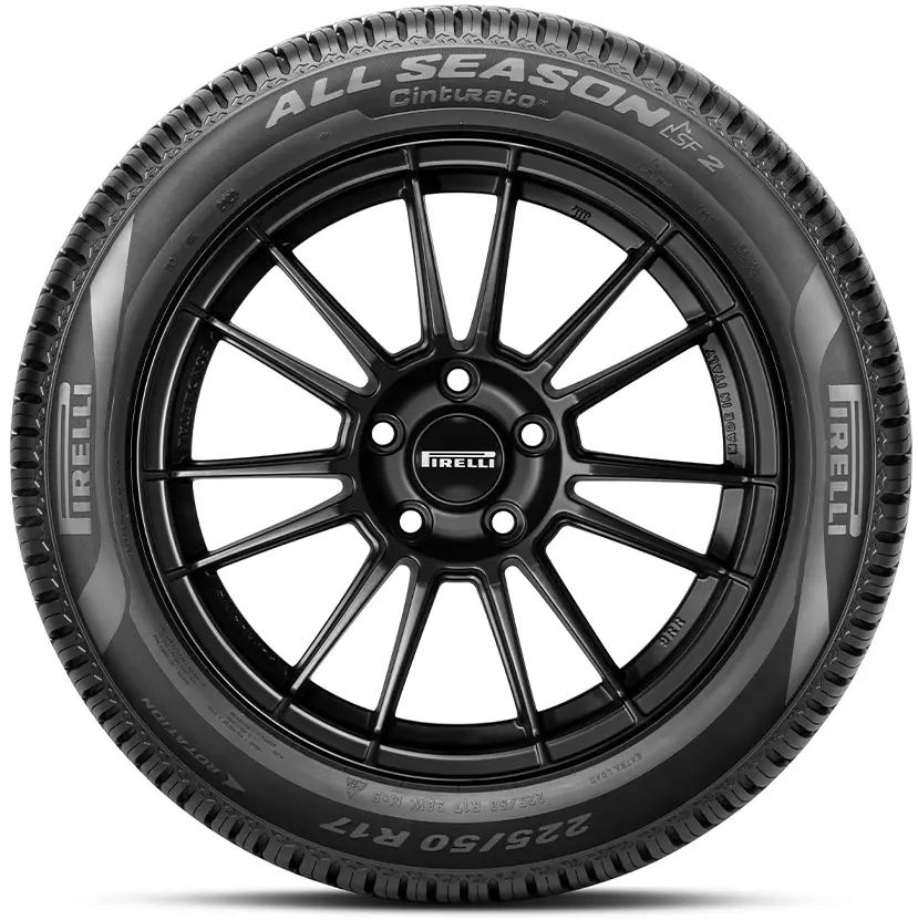 Pirelli All Season SF2 - szczegół boku z felgą Pirelli All Season SF2 - szczegół boku z felgą
