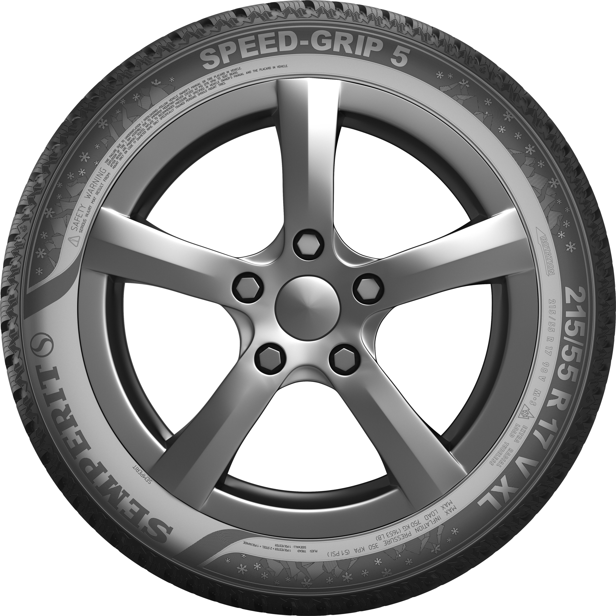 Semperit - Speed Grip 5 - widok na bok opony Semperit - Speed Grip 5 - widok na bok opony