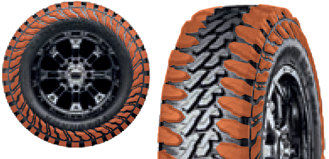 Yokohama Geolandar M/T G003 - rozszerzona konstrukcja bieżnika dla off-road trakcji